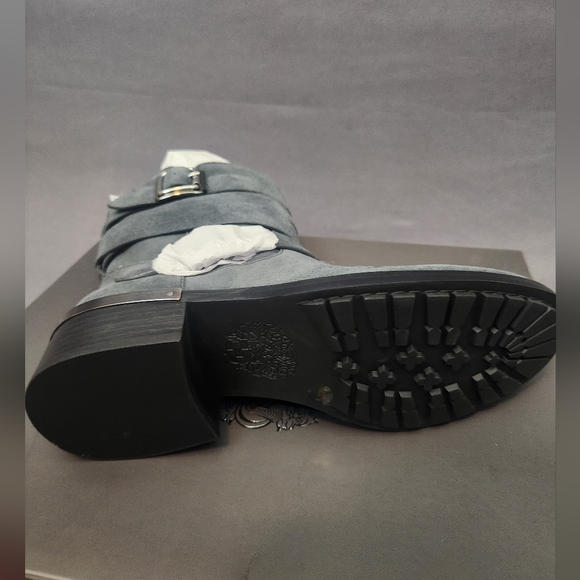 Vince Camuto Motorcycle Mid-Calf Gray Sueded Boot sz 7 - Picture 6 of 8